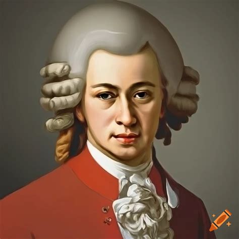 Iconic classical portrait of mozart on Craiyon