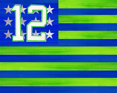 12th Man Flag - Pinot's Palette Painting