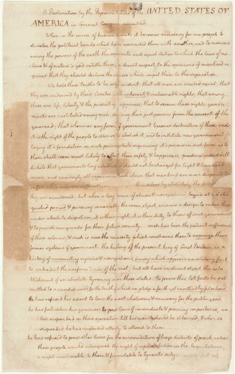 The Story Behind The Library's Copy of Thomas Jefferson's Declaration ...