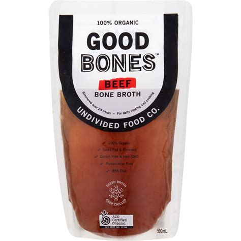 Good Bones Organic Bone Broth Beef 500ml | Woolworths