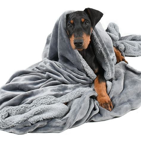 Dog Blankets for Large Dogs,Super Soft Warm Sherpa Fleece Plush Doggie Blankets and Throws for ...