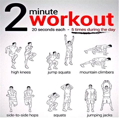 2 Minute Workout | Workout, Fast workouts, I work out