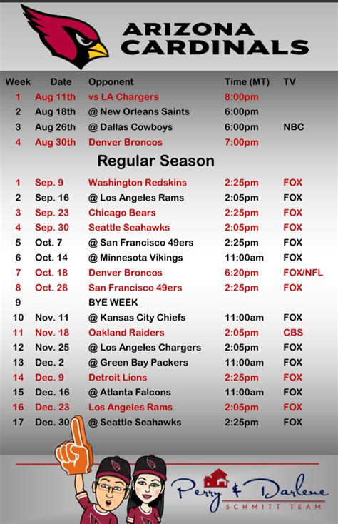 Rare cardinals printable schedule | Aubrey Blog