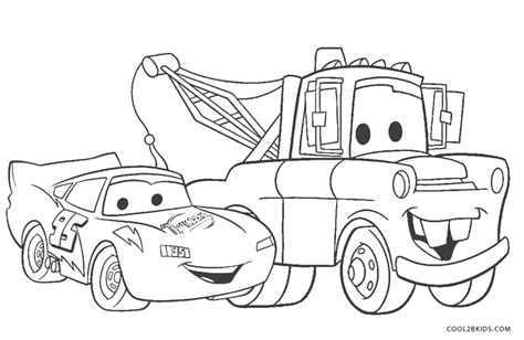 Tow Mater And Lightning Mcqueen Coloring Pages