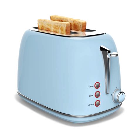 Defrost Function and 6 Bread Shade Settings Bread Toaster Cancel Extra Wide Slot and Removable ...