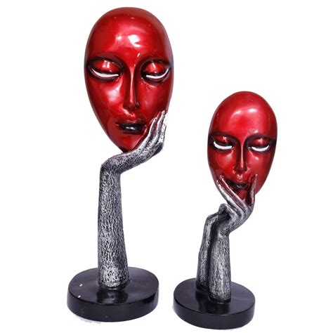 Abstract Red Sculptures – Decowiser