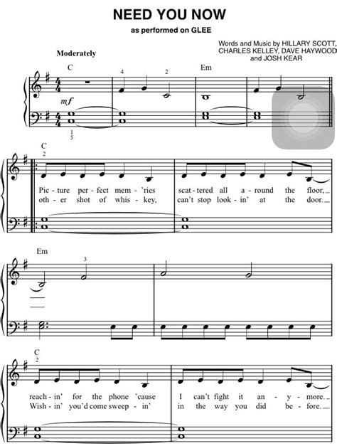 need you now lady antebellum piano music | Piano music, Sheet music ...