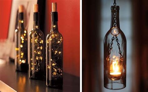 40 ideas para decorar con lámparas botella | Botellas de vidrio, Botellas de vidrio decoradas ...