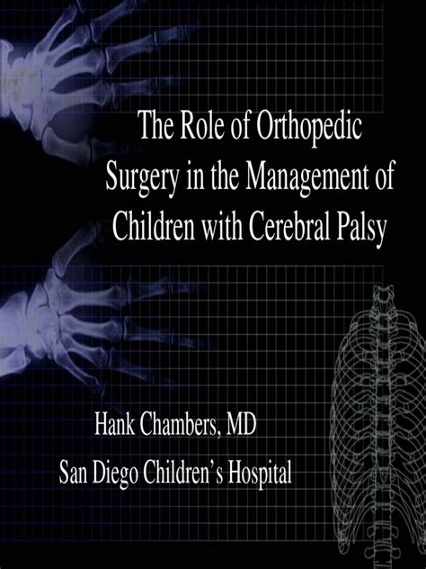 The Role of Orthopedic Surgery in The Management of Children With ...