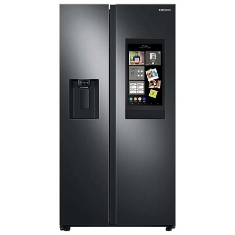 Black stainless steel Counter-Depth Side-by-Side Refrigerators at Lowes.com