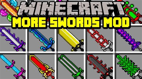 Minecraft MORE SWORDS MOD! | CRAFT SWORDS WITH UNLIMITED ABILITIES! | Modded Mini-Game 2019 ...