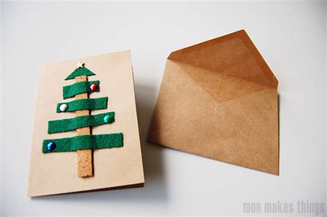 mon makes things: Day 01: Christmas Tree Card DIY