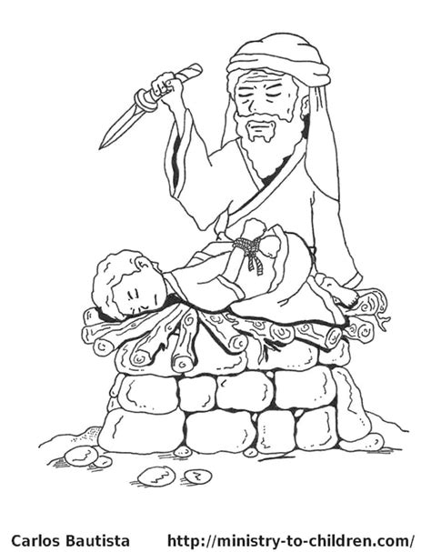 Abraham And Isaac Coloring Sheet