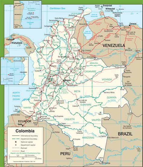 Colombia political map