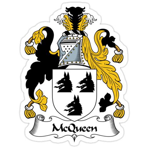 "McQueen Coat of Arms/Family Crest" Stickers by William Martin | Redbubble