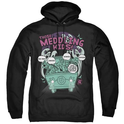 Scooby Doo Hoodie Those Meddling Kids Black Hoody | Hoodies, Hoodies men, Black hoodie