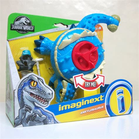 Imaginext Jurassic World Ankylosaurus dinosaur tail swinging spinning ...