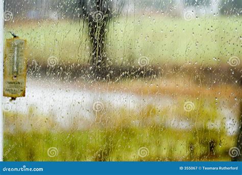 Rain Through Window Royalty Free Stock Photography - Image: 355067