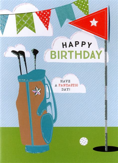 Happy Birthday Golf Greeting Card Second Nature Yours Truly Cards | eBay