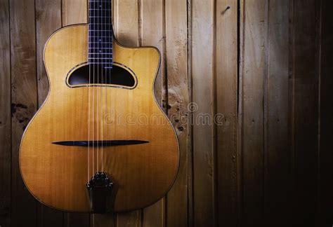 Gypsy Jazz Acoustic Guitar stock image. Image of instrument - 241956847