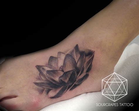 Lotus Flower Realistic Black and Grey Tattoo | A collection … | Flickr