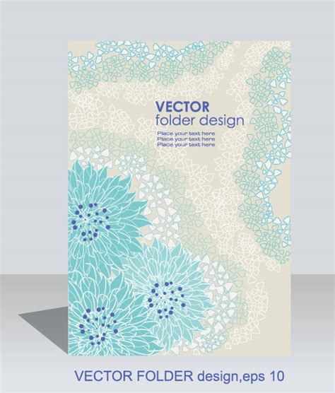 folder design vector Floral background 04 free download