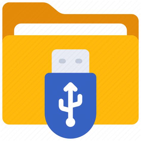 Usb, folder, files, computing, storage icon - Download on Iconfinder