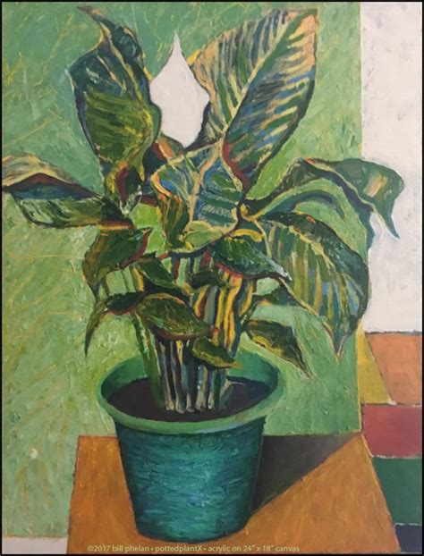 Potted Plant X1 Painting by Bill Phelan | Saatchi Art