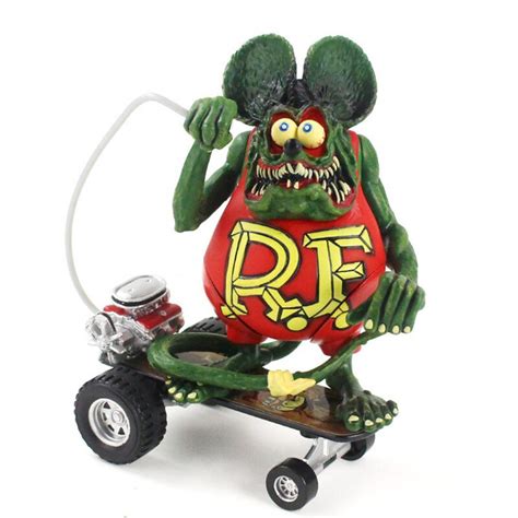 Hot Toy Rat Fink Figure RatFink Sidewalk Surfer Version Rat Fink Action Figure PVC Collectible ...