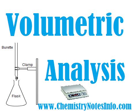 Volumetric Analysis Chemistry Formulas