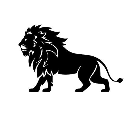 Premium Vector | Black lion editable silhouette vector illustration design