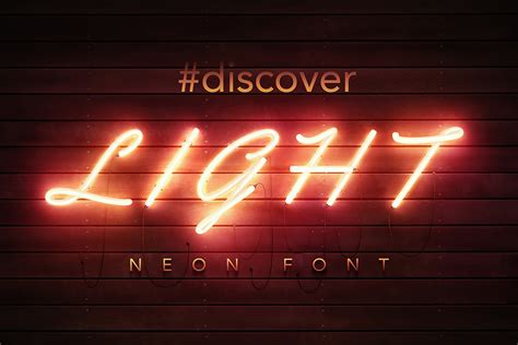 PSD Neon Font - GK Mockups Store