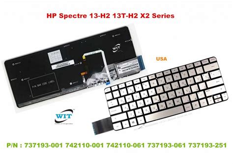 Laptop internal keyboard or keypad for HP Spectre X2 13-H series, HP ...