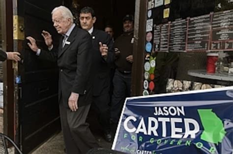 Former president Jimmy Carter discreetly campaigns for his grandson ...