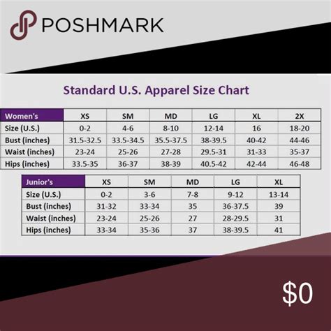 Waist Size Chart Juniors - trousersc