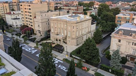 “CUBA LIBRE VZLA” painted outside the Embassy of Cuba in Washington ...