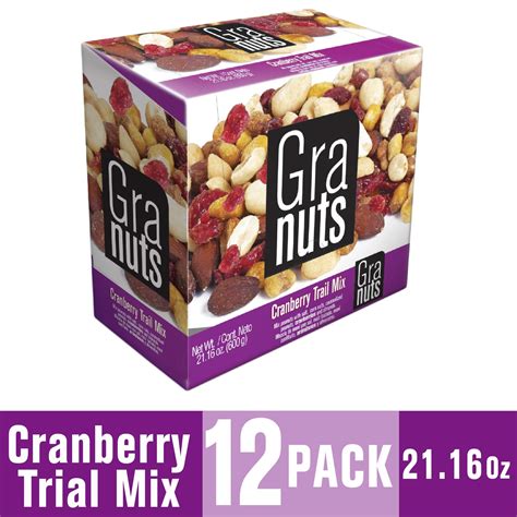 Granuts Cranberry Trail Mix STF9 | Caramelized Peanuts | Crunchy Corn Nuts + Almonds | Soft ...