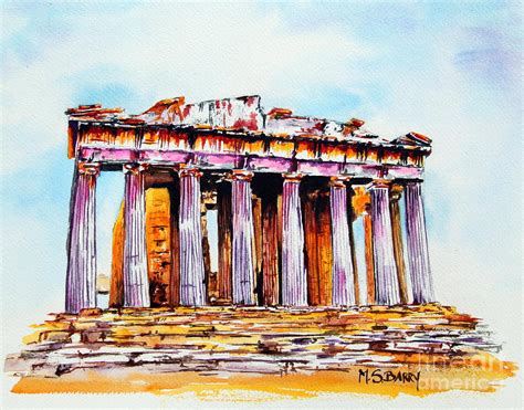 Parthenon Painting by Maria Barry - Pixels