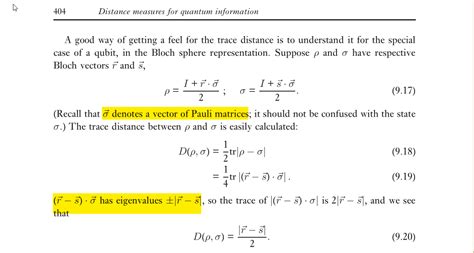 textbook and exercises - Trace Distance in Bloch sphere, what is the ...