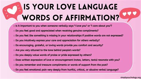 Words of Affirmation Love Language