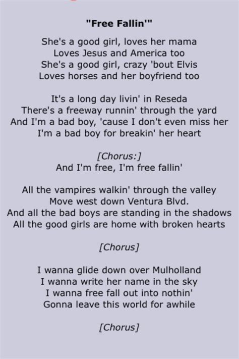 Tom Petty Free Fallin Lyrics | Lemonwho