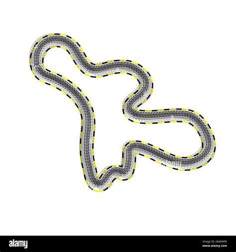 Gray custom made race track map with shadow isolated on white background Stock Vector Image ...