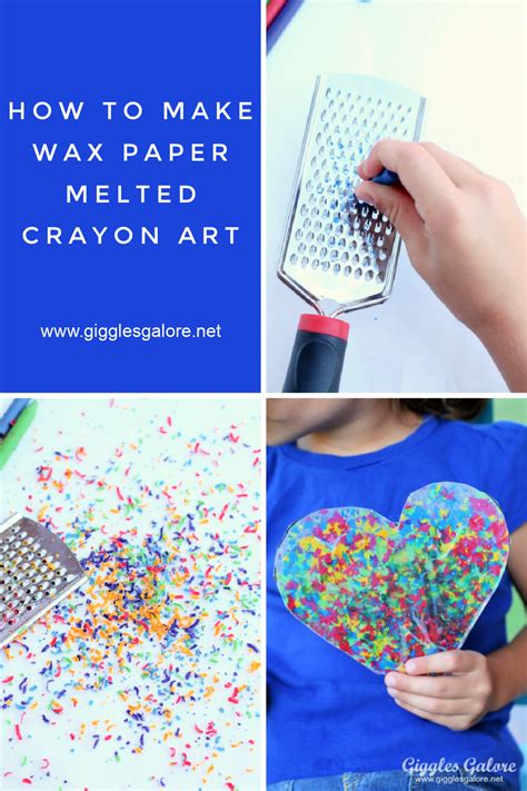 Wax Paper Melted Crayon Art - Giggles Galore