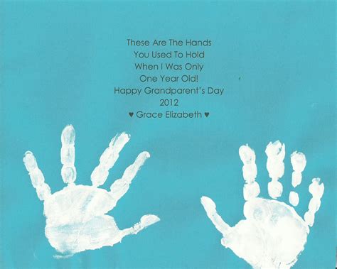 Grandparents Day Handprint Poem Printable