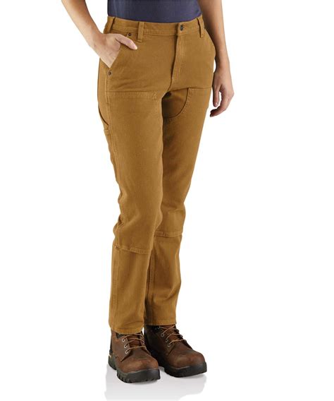 Carhartt Women's Rugged Flex Double Front Work Pants - Carhartt Brown ...