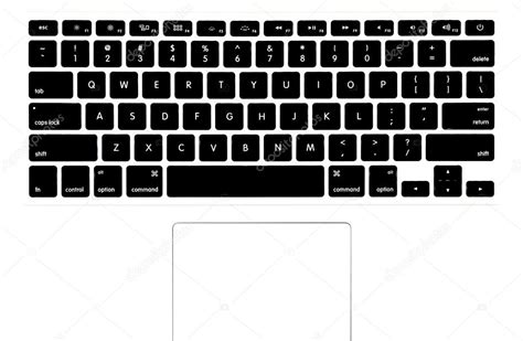 vista del teclado del ordenador portátil de arriba — Foto de stock ...