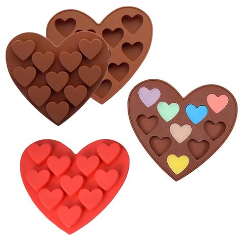 1 PC Heart Shape Silicone Cake Mold Love Heart Shaped Silicone Molds Fondant Cake Chocolate Mold ...