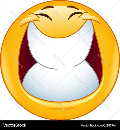 Big smile with closed eyes emoticon Royalty Free Vector