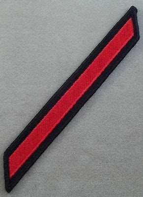 US Navy Male All Embroidered Red On Black Service Stripes 4 Years | eBay