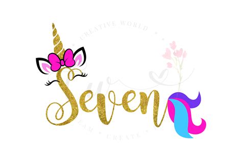 My 7th Birthday Unicorn SVG | Unicorn Birthday Girl svg (413878) | SVGs ...